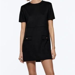 Zara Faux Suede Sheath Dress